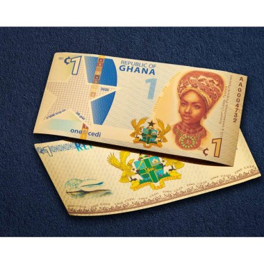 Billete de Oro 1 Cedi de República de Ghana Freedom 1/1000 oz